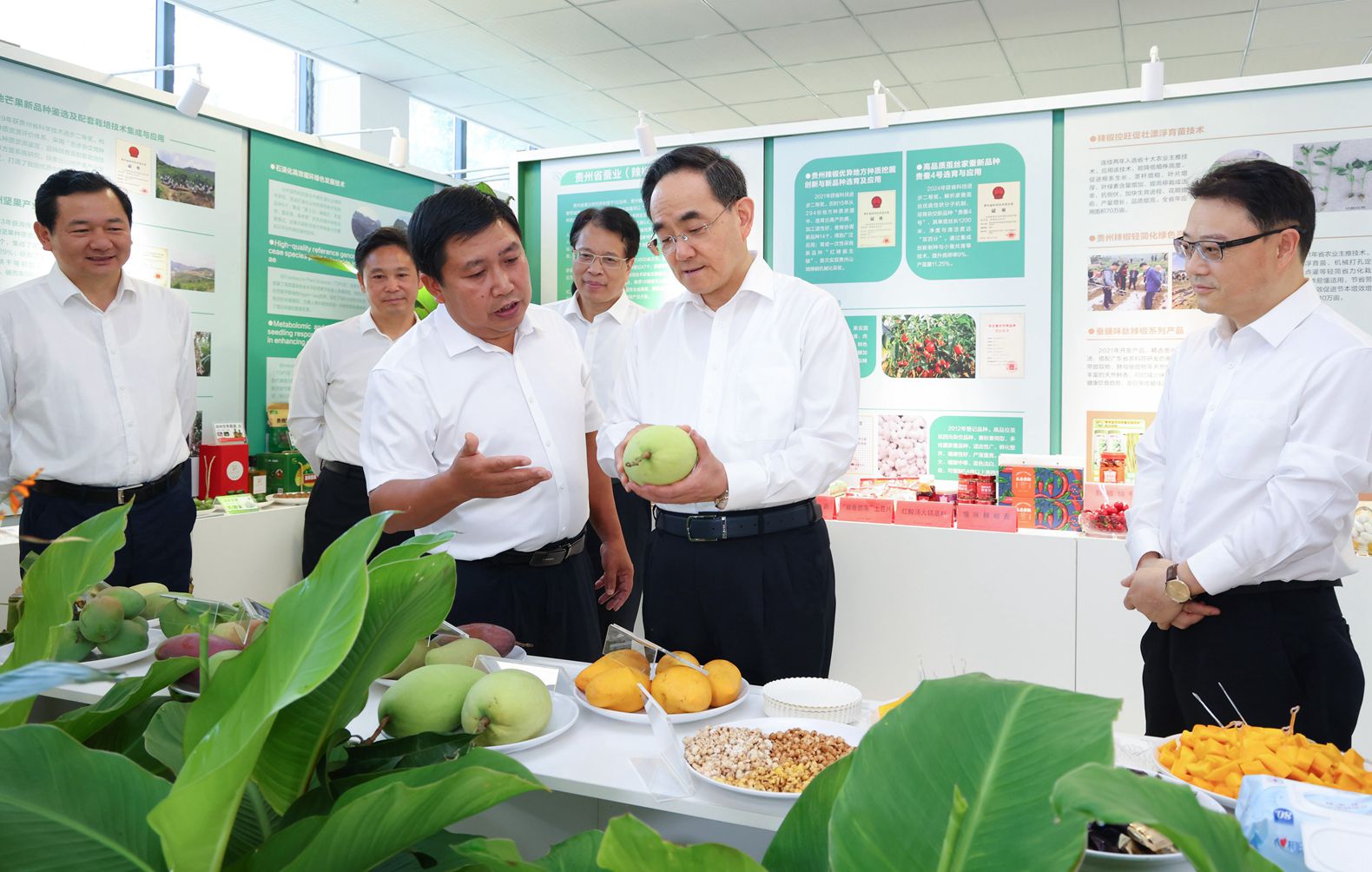 图为徐麟在省农业科技企业孵化器,了解农业科技成果转化情况。贵州日报天眼新闻记者 杜朋城 摄影.jpg