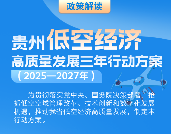 一图读懂丨《贵州省低空经济高质量发展三年行动方案（2025—2027年）》